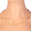 French vintage double strand pearl necklace with diamond closure